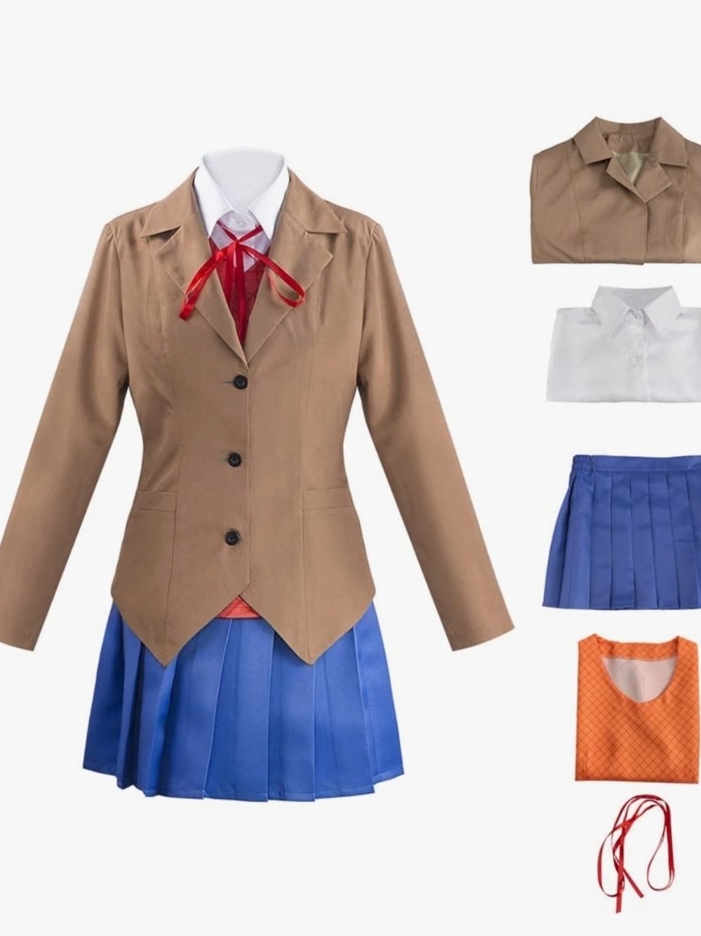 NWT Juejuezi Doki Doki Monika Outfit Yuri Uniform Dress Sayori Cosplay Costume
